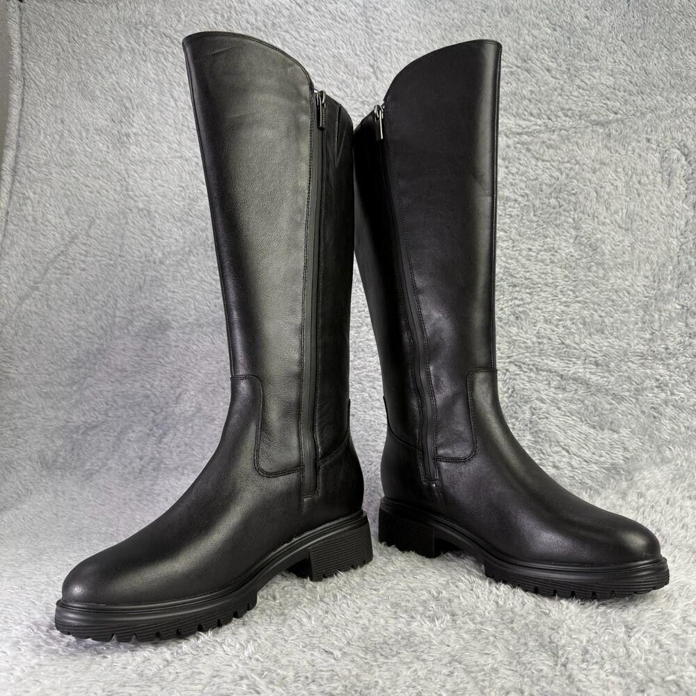Rockport Ivette Knee-High Boots Black Zipper Women's 7.5 M Wide Calf Waterproof - Picture 6 of 12